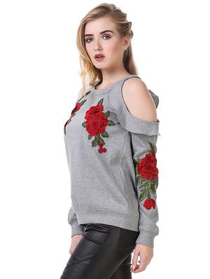 color block embroidered top - 14397949 - Standard Image - 2