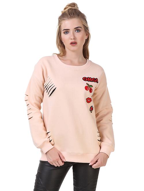pink fleece regular sweatshirt - 14397952 - Standard Image - 1