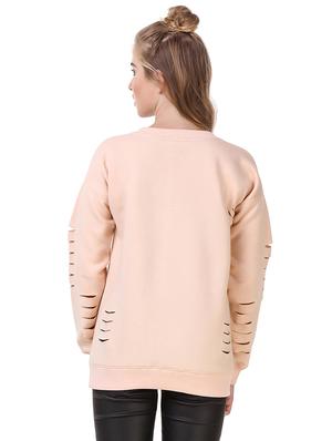 pink fleece regular sweatshirt - 14397952 - Standard Image - 3