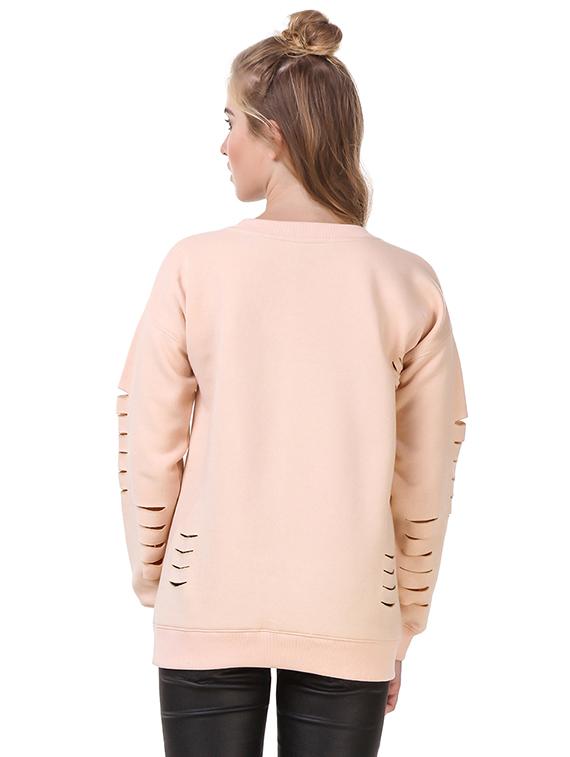 pink fleece regular sweatshirt - 14397952 - Zoom Image - 3