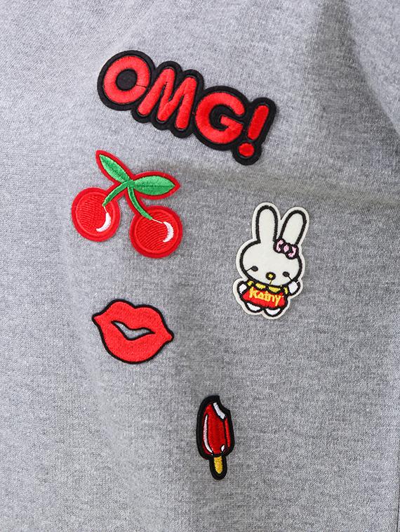 grey fleece regular sweatshirt - 14397953 - Zoom Image - 4