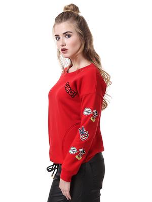 red fleece regular sweatshirt - 14397954 - Standard Image - 2
