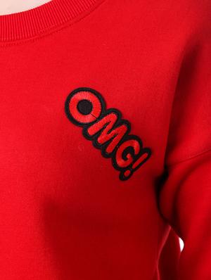 red fleece regular sweatshirt - 14397954 - Standard Image - 4