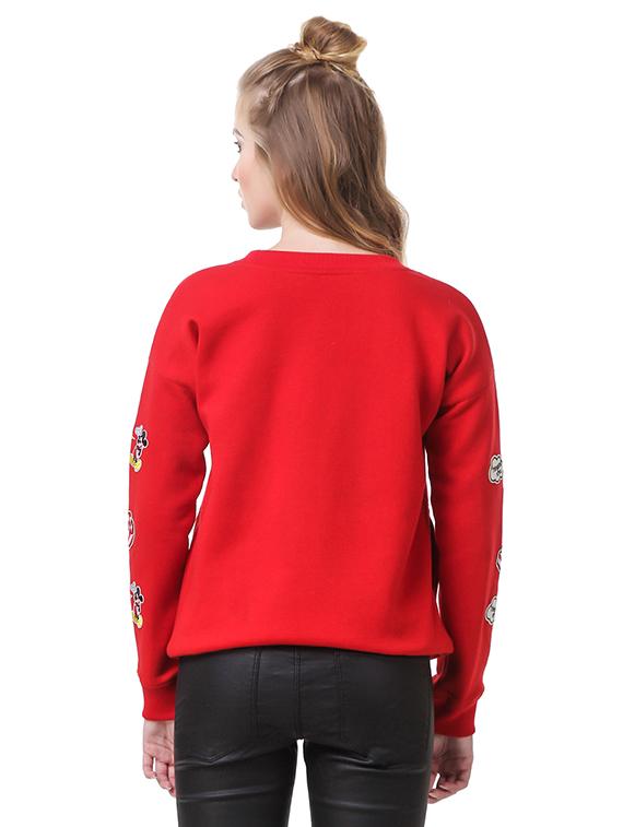 red fleece regular sweatshirt - 14397954 - Zoom Image - 3