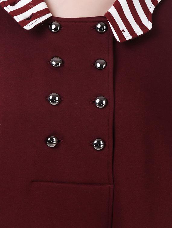 maroon fleece hooded sweatshirt - 14397956 - Zoom Image - 4