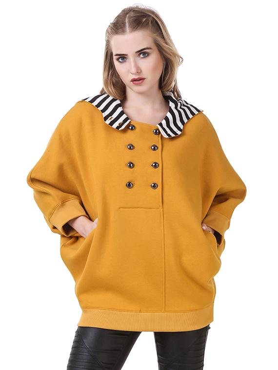 yellow fleece hooded sweatshirt - 14397957 - Zoom Image - 1