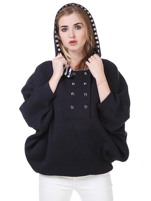 hooded neck solid sweatshirt - 14397958 - Standard Image - 1