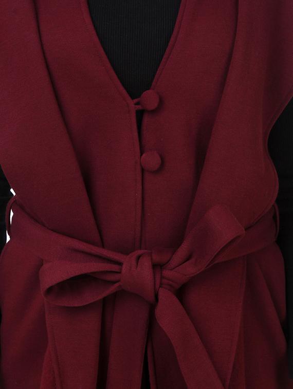 maroon fleece coatigan - 14397963 - Zoom Image - 5
