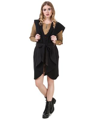 black fleece coatigan - 14397964 - Standard Image - 4