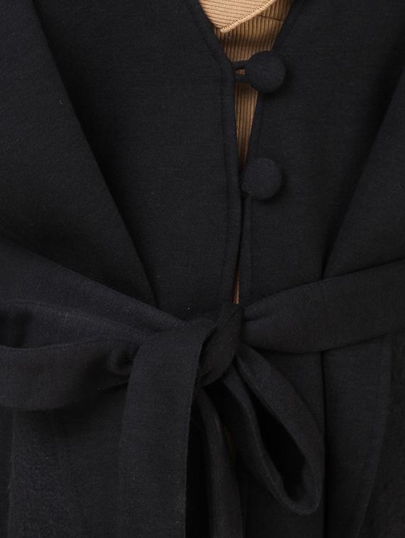 black fleece coatigan - 14397964 - Zoom Image - 5
