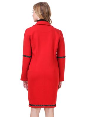 red fleece coatigan - 14397966 - Standard Image - 3