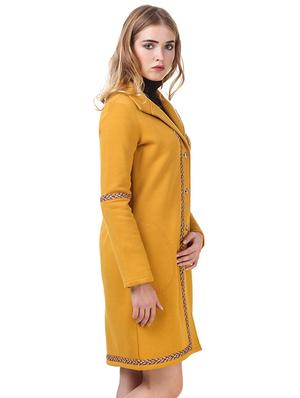 yellow fleece coatigan - 14397967 - Standard Image - 2