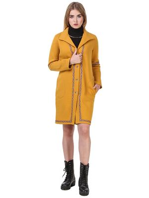 yellow fleece coatigan - 14397967 - Standard Image - 4