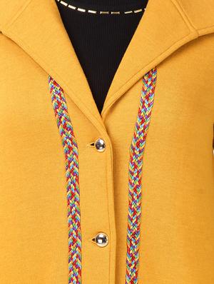 yellow fleece coatigan - 14397967 - Standard Image - 5
