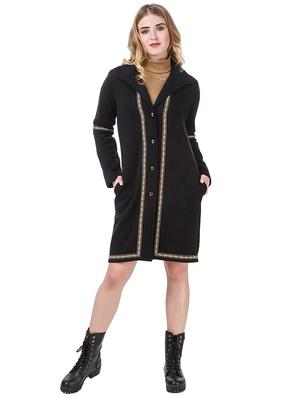 black fleece coatigan - 14397968 - Standard Image - 4