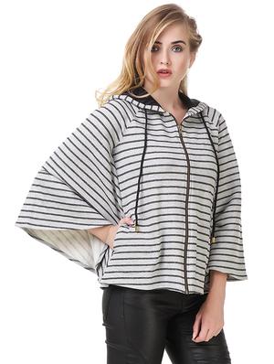 grey fleece hooded sweatshirt - 14397983 - Standard Image - 2
