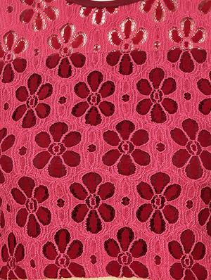 pink lace crop top - 14398263 - Standard Image - 4