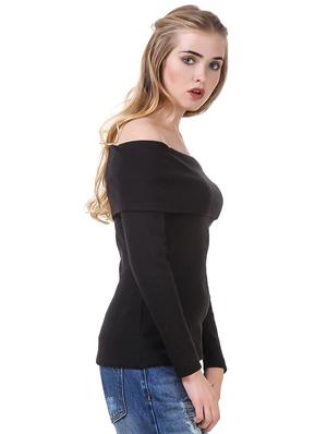 black cotton lycra pullover - 14398265 - Standard Image - 2