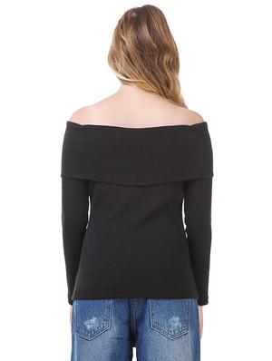 black cotton lycra pullover - 14398265 - Standard Image - 3