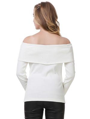 white cotton lycra pullover - 14398268 - Standard Image - 3