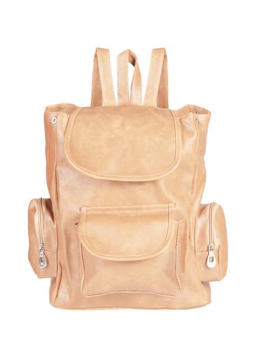 beige leather fashion backpack - 14399233 - Very Small Image - 1