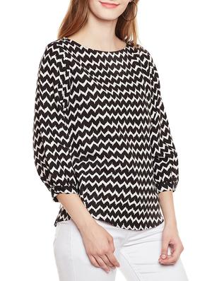 boat neck chevron top - 14399732 - Standard Image - 2