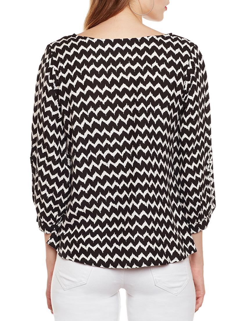 boat neck chevron top - 14399732 - Zoom Image - 3