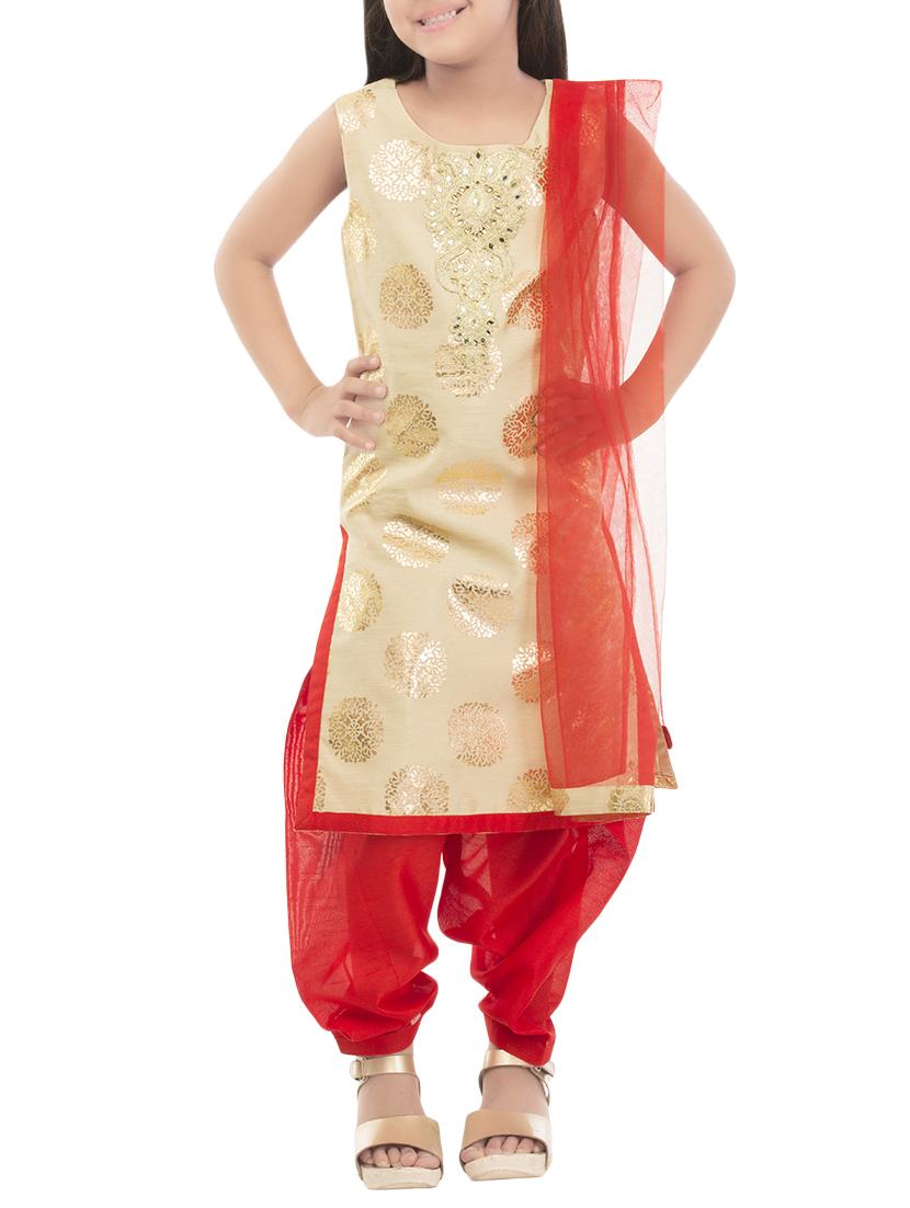 gold silk blend suit set - 14399887 - Zoom Image - 1