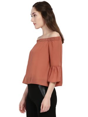 orange colored off shoulder top - 14402320 - Standard Image - 2