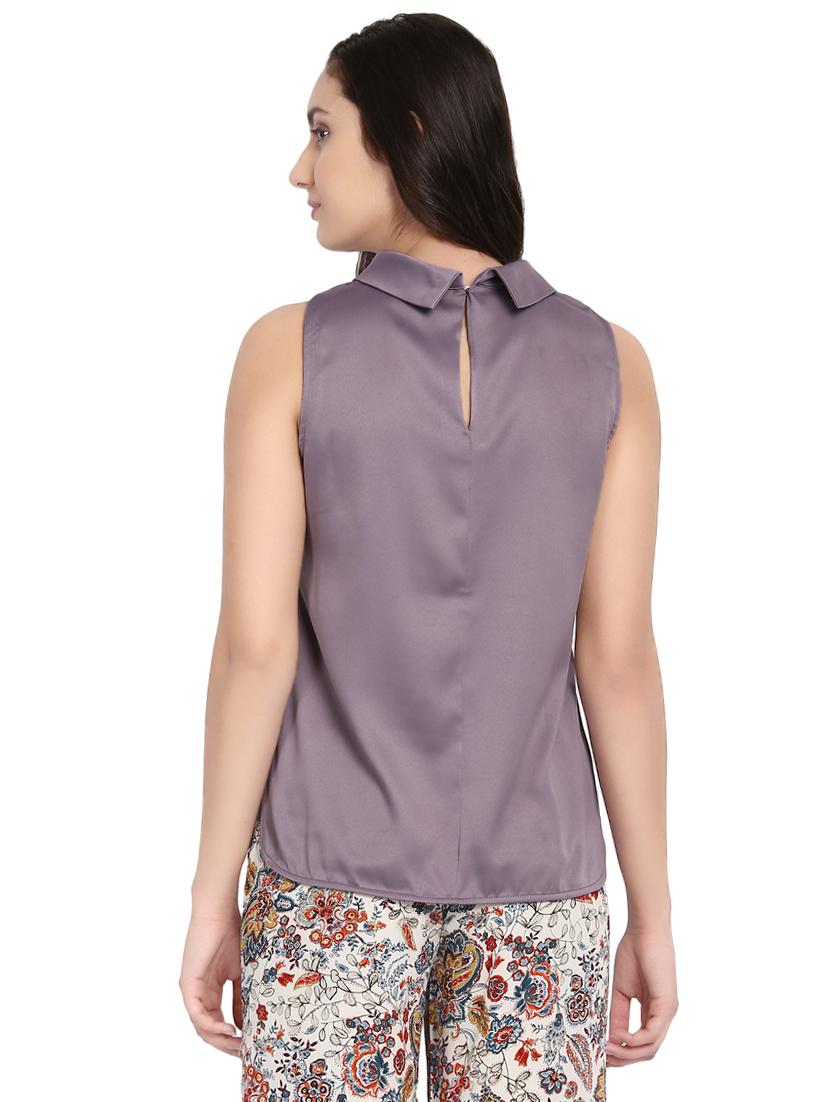 purple colored assymmetric top - 14402331 - Zoom Image - 3