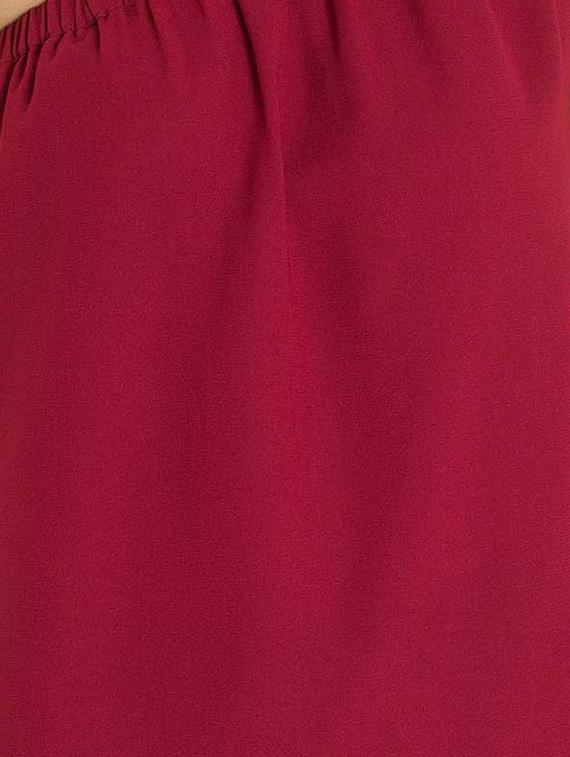 maroon single shoulder top - 14402351 - Zoom Image - 4
