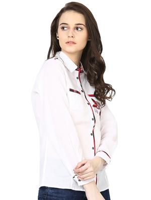 long sleeved embroidered detail shirt - 14402442 - Standard Image - 2