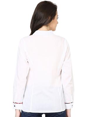 long sleeved embroidered detail shirt - 14402442 - Standard Image - 3