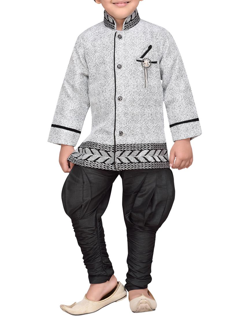 grey cotton blend kurta sets - 14405600 - Zoom Image - 1