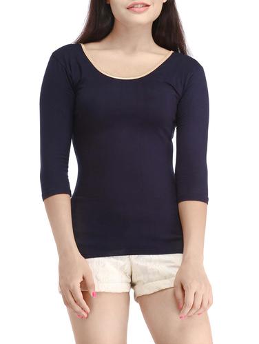 Navy blue georgette top - 14405875 - Very Small Image - 1