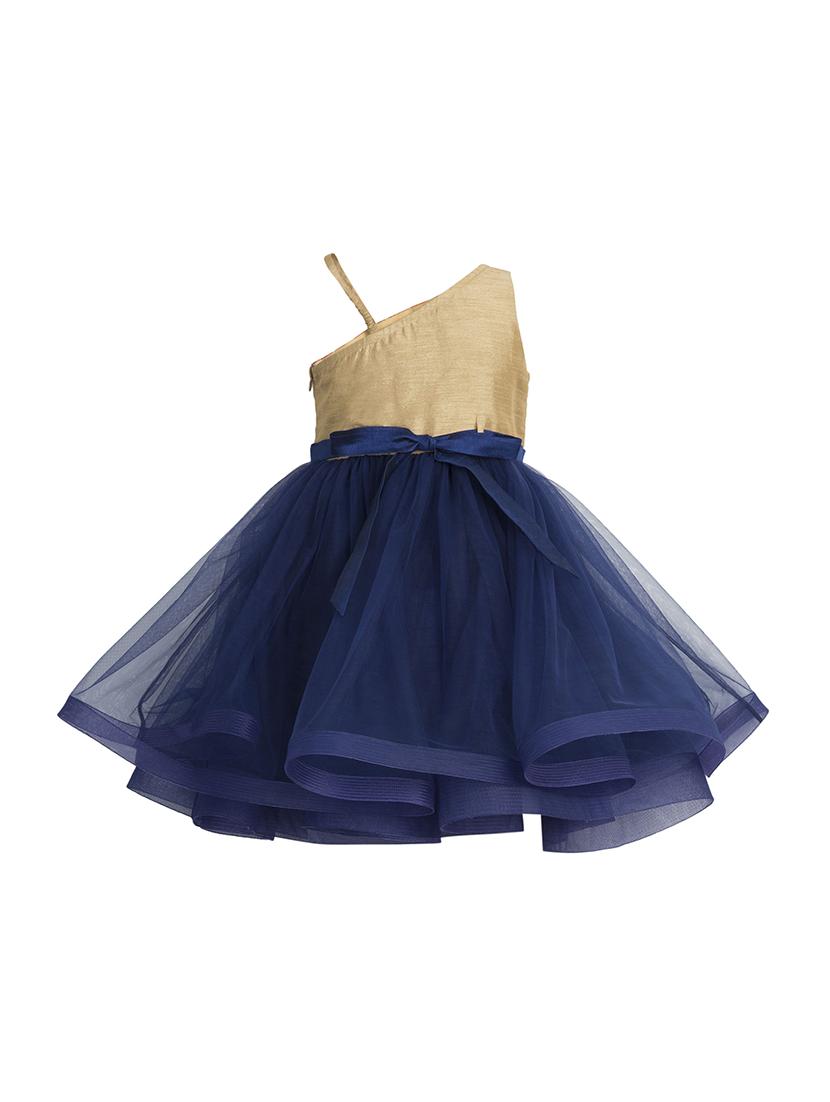 navy blue floral one shoulder frock - 14407400 - Zoom Image - 2