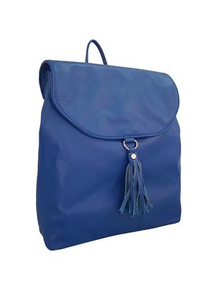 blue leatherette fashion backpack - 14408043 - Standard Image - 4
