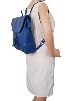 blue leatherette fashion backpack - 14408043 - Standard Image - 5