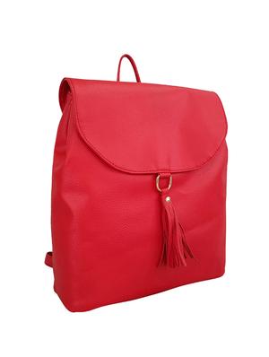 red leatherette fashion backpack - 14408045 - Standard Image - 4