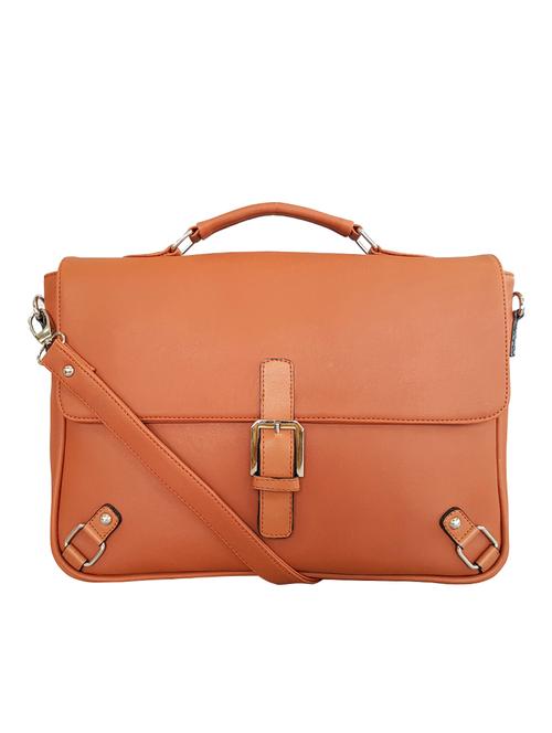 tan leatherette regular sling bag - 14408075 - Standard Image - 1