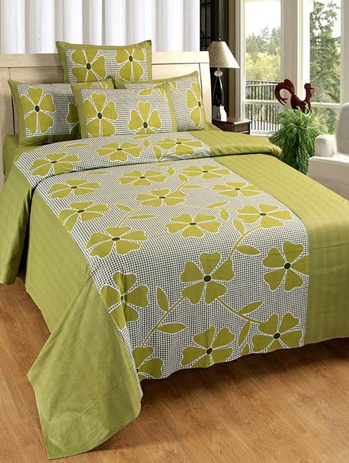100% Cotton Double Bed Sheet With 2 Pillow Covers - 14408356 - Very Small Image - 1