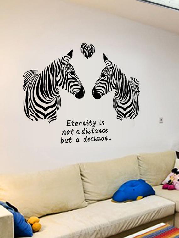 zebra with quotes theme wall stickers - 14408996 - Zoom Image - 5