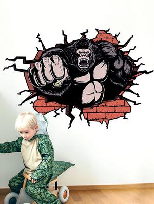 monkey man 3d theme wall stickers - 14408999 - Standard Image - 4