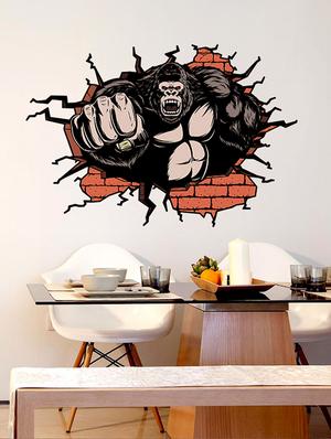 monkey man 3d theme wall stickers - 14408999 - Standard Image - 5