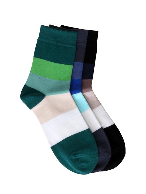 set of 3 multi colored cotton pair of socks - 14409721 - Standard Image - 1