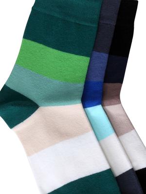 set of 3 multi colored cotton pair of socks - 14409721 - Standard Image - 3