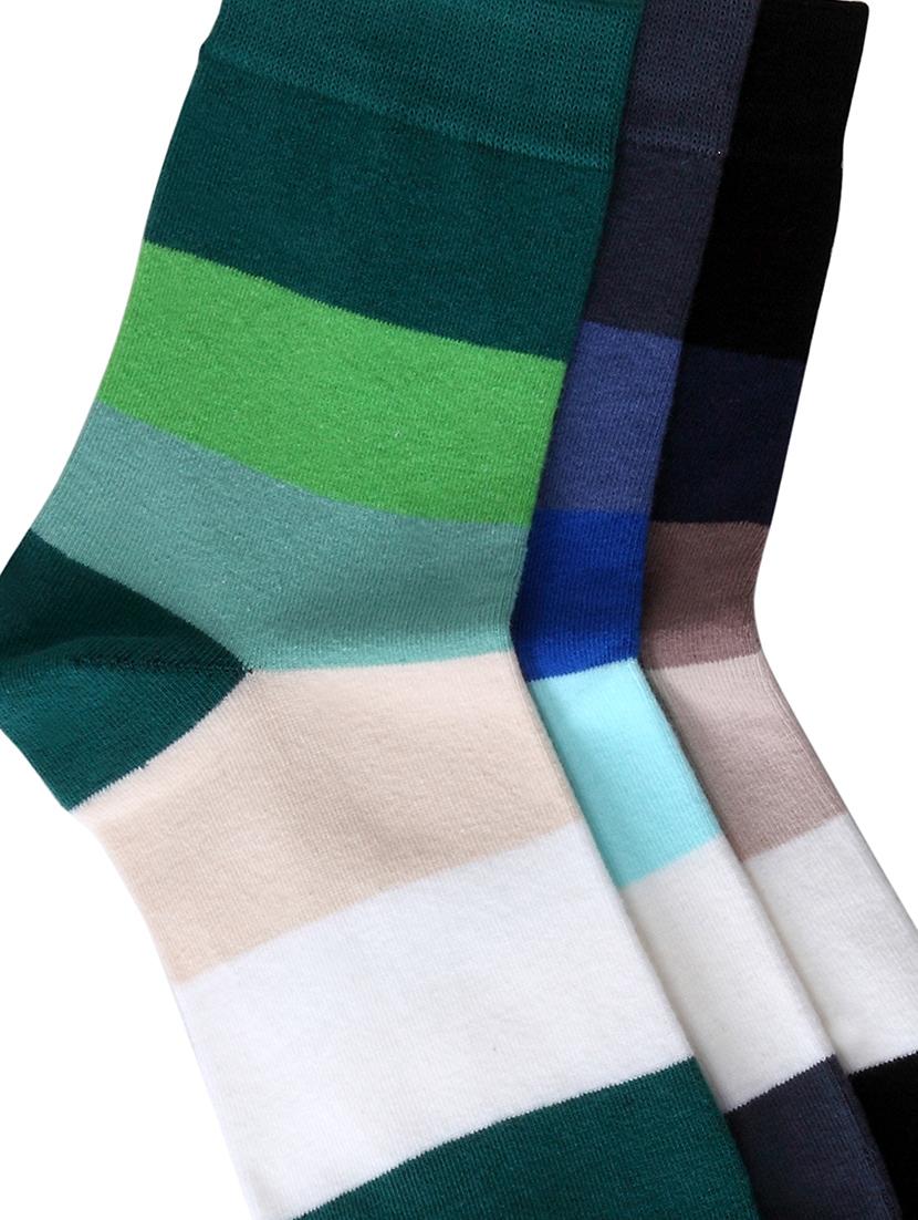 set of 3 multi colored cotton pair of socks - 14409721 - Zoom Image - 3