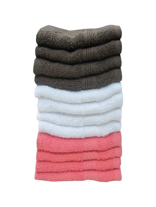 12 pc egyptian face towels set 100% cotton - 14410324 - Standard Image - 1