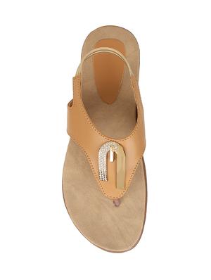 tan back strap sandal - 14410546 - Standard Image - 4