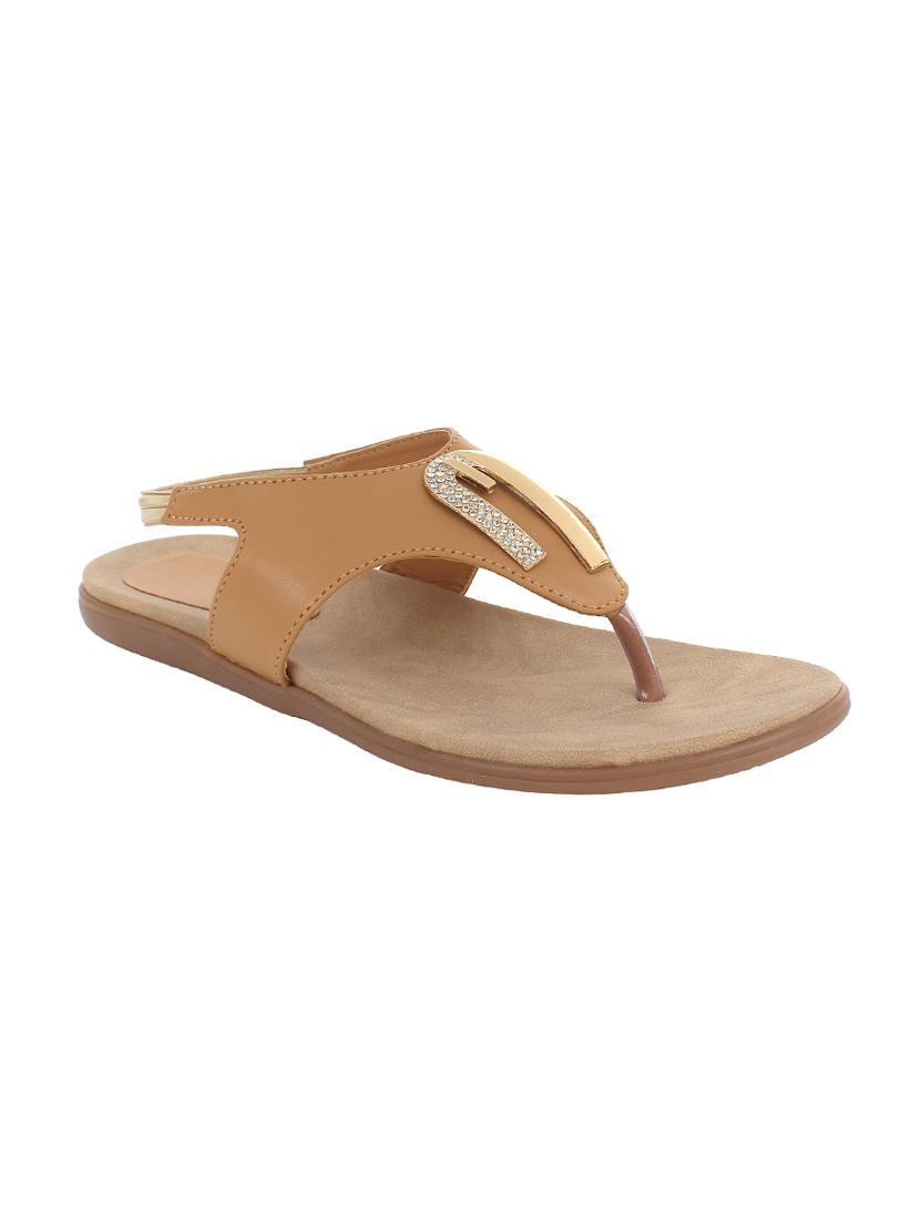 tan back strap sandal